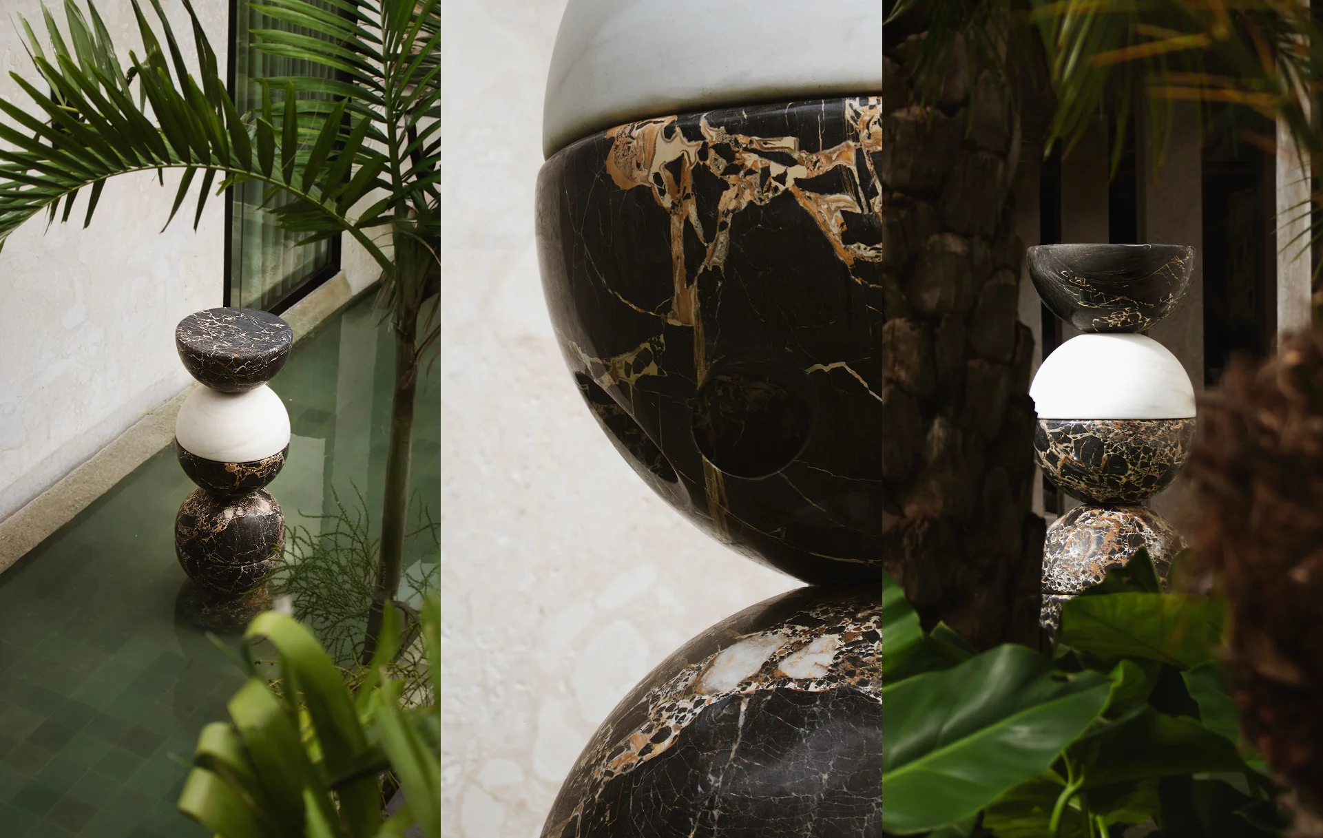Sensorial dialogue between local Caribbean materials and modern luxury space